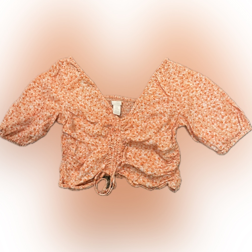 H&M, Medium, Orange Crop Top